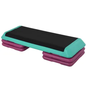 3-Level Aerobic Step 10/15/20cm Steppers for Exercise Workout w/ Non-Slip Top Compact Stepper Home Office Indoor Outdoor Fitness Equipment
