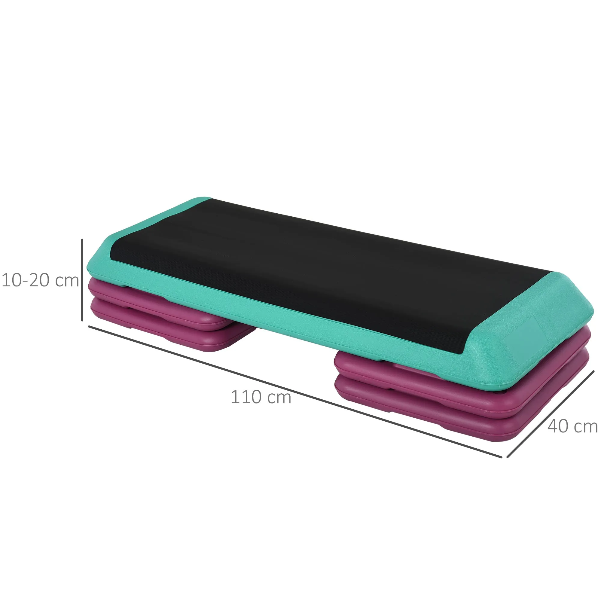3-Level Aerobic Step 10/15/20cm Steppers for Exercise Workout w/ Non-Slip Top Compact Stepper Home Office Indoor Outdoor Fitness Equipment