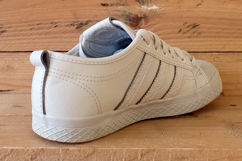 Adidas Honey Low Leather Trainers UK4/US5.5/EU36.5 AF4223 Triple White