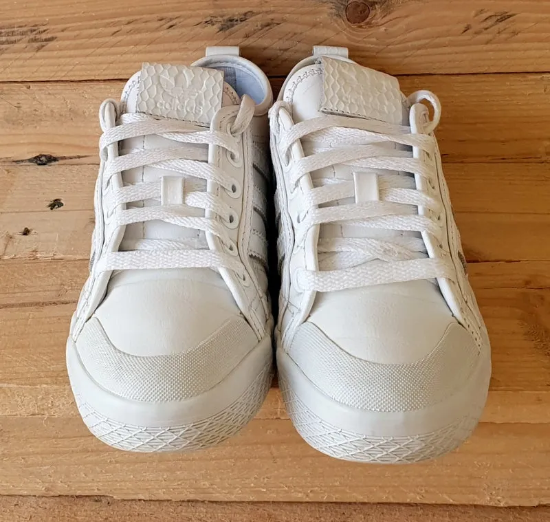 Adidas Honey Low Leather Trainers UK4/US5.5/EU36.5 AF4223 Triple White