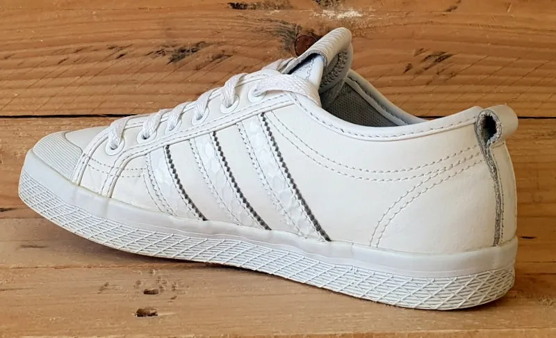 Adidas Honey Low Leather Trainers UK4/US5.5/EU36.5 AF4223 Triple White