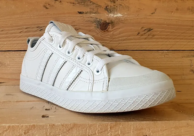 Adidas Honey Low Leather Trainers UK4/US5.5/EU36.5 AF4223 Triple White
