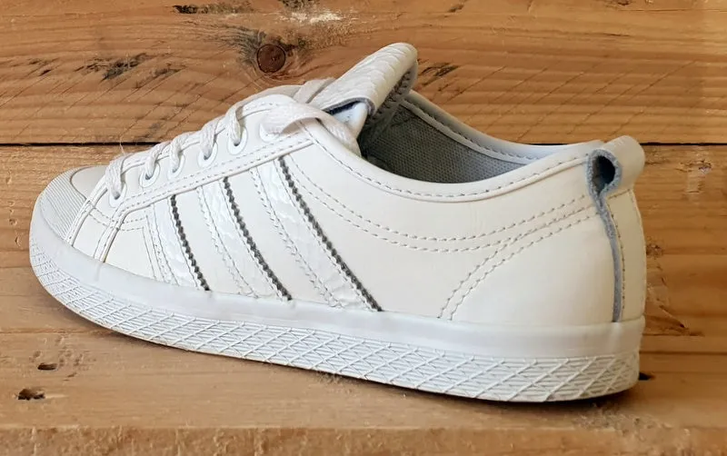 Adidas Honey Low Leather Trainers UK4/US5.5/EU36.5 AF4223 Triple White