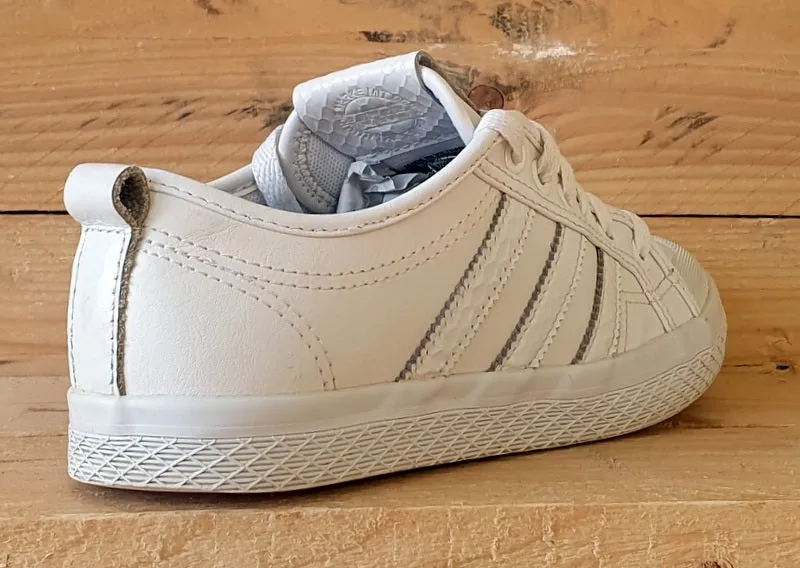 Adidas Honey Low Leather Trainers UK4/US5.5/EU36.5 AF4223 Triple White