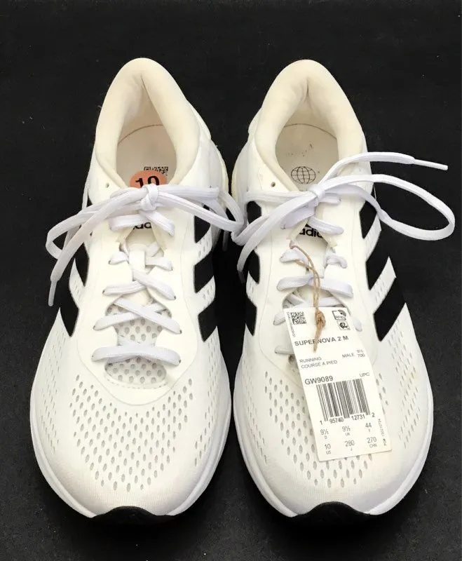 Adidas Men's Supernova 2 GW9089 White Low-Top Running Shoes - Size 10