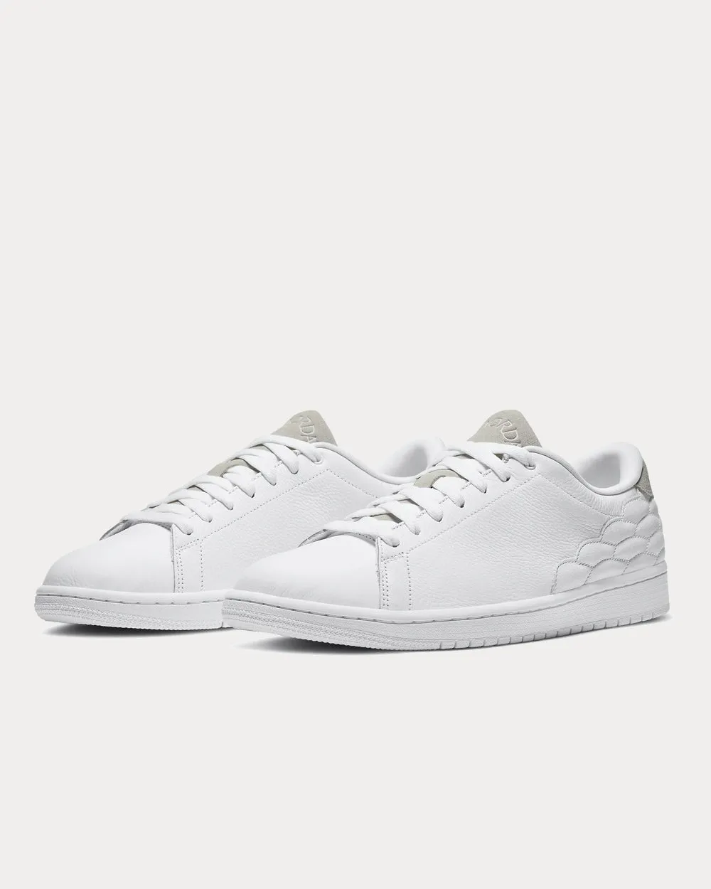 Air Jordan 1 Centre Court White on White Low Top Sneakers