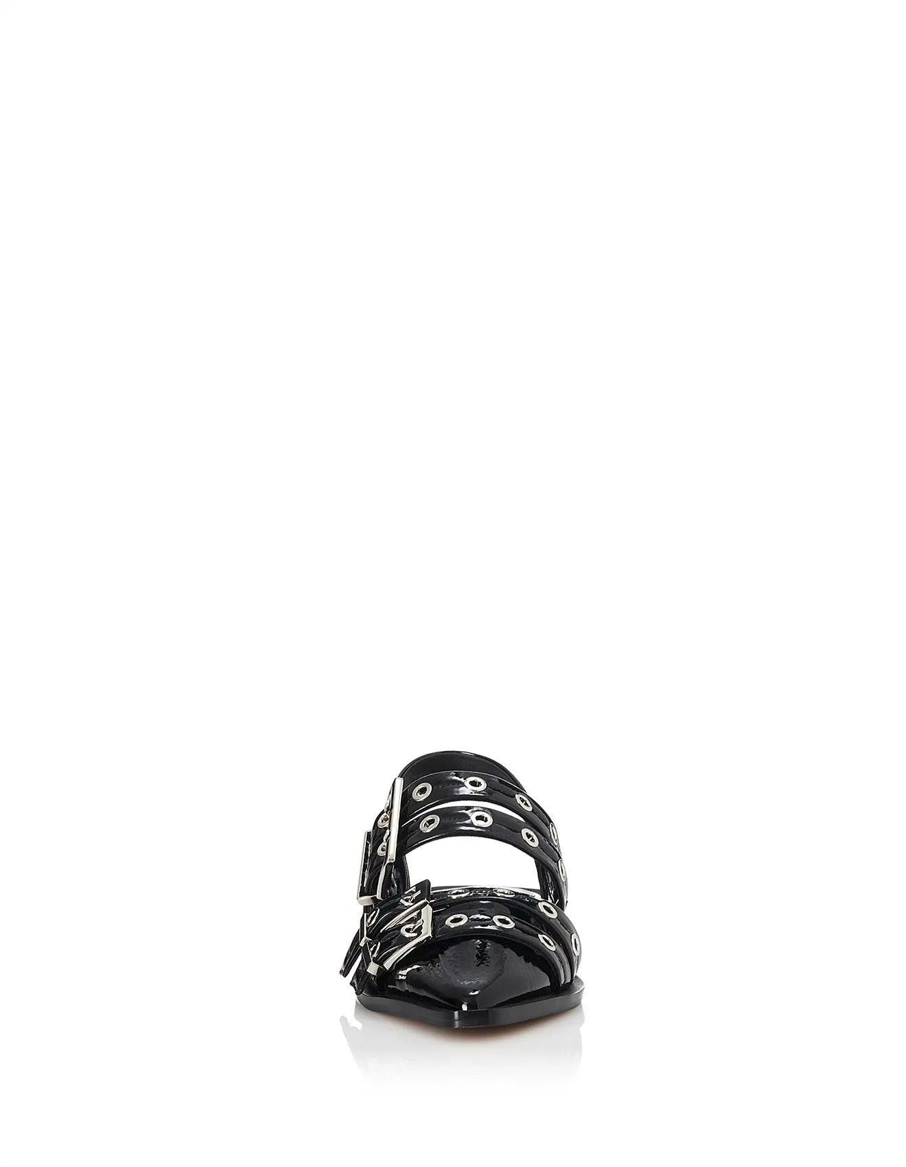 ALIAS MAE Womens Zina Sling Back Leather Shoes - Black Crinkle
