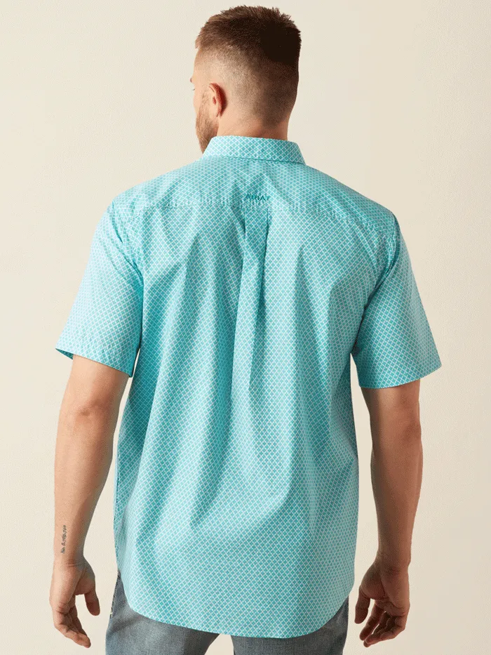 Ariat 10058750 Mens Westin Classic Fit Short Sleeve Shirt Turquoise