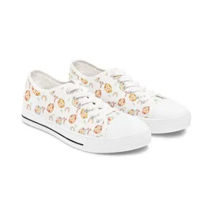 Baby Monkey and Rainbow Women's Low Top Sneakers