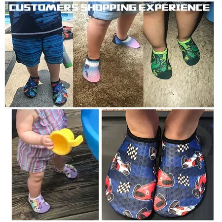 Barerun Kids Boys Girls Water Sport Shoes Barefoot Toddler Aqua Socks Quick-Dry Beach Swim Pool Shoes ToddlerGreenlotus,