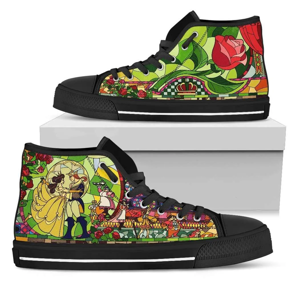 Beauty and the Beast Canvas High Top Shoes