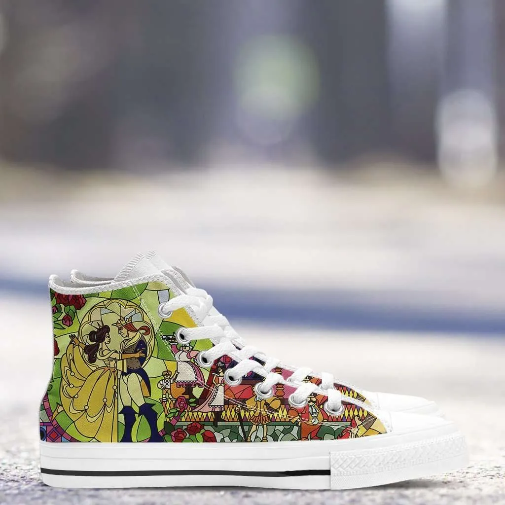 Beauty and the Beast Canvas High Top Shoes