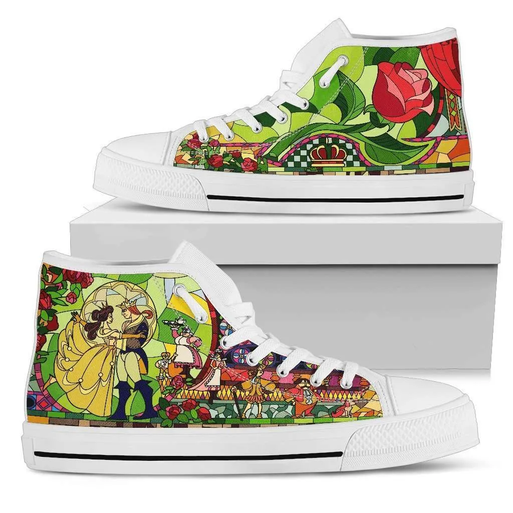 Beauty and the Beast Canvas High Top Shoes