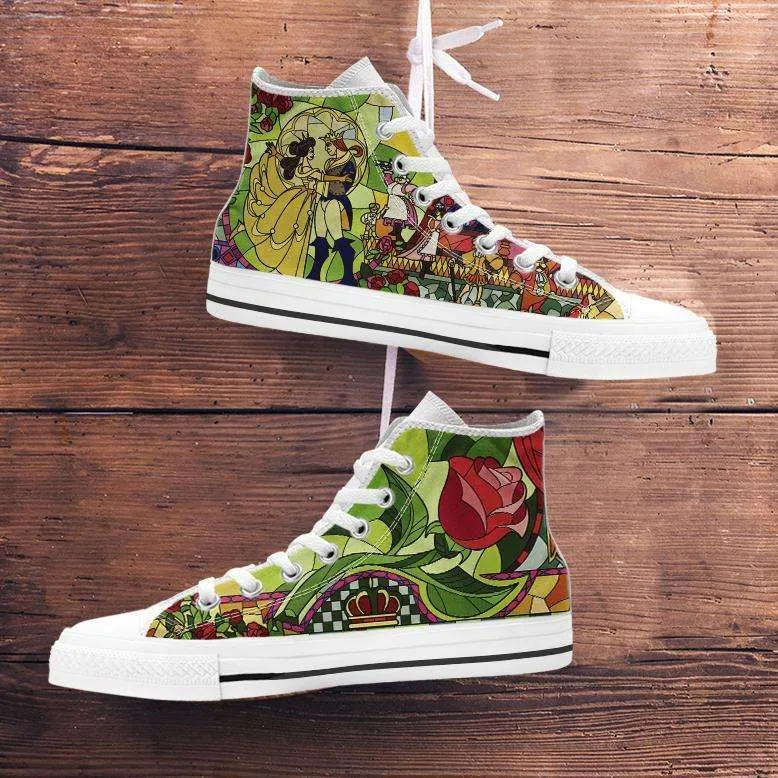 Beauty and the Beast Canvas High Top Shoes