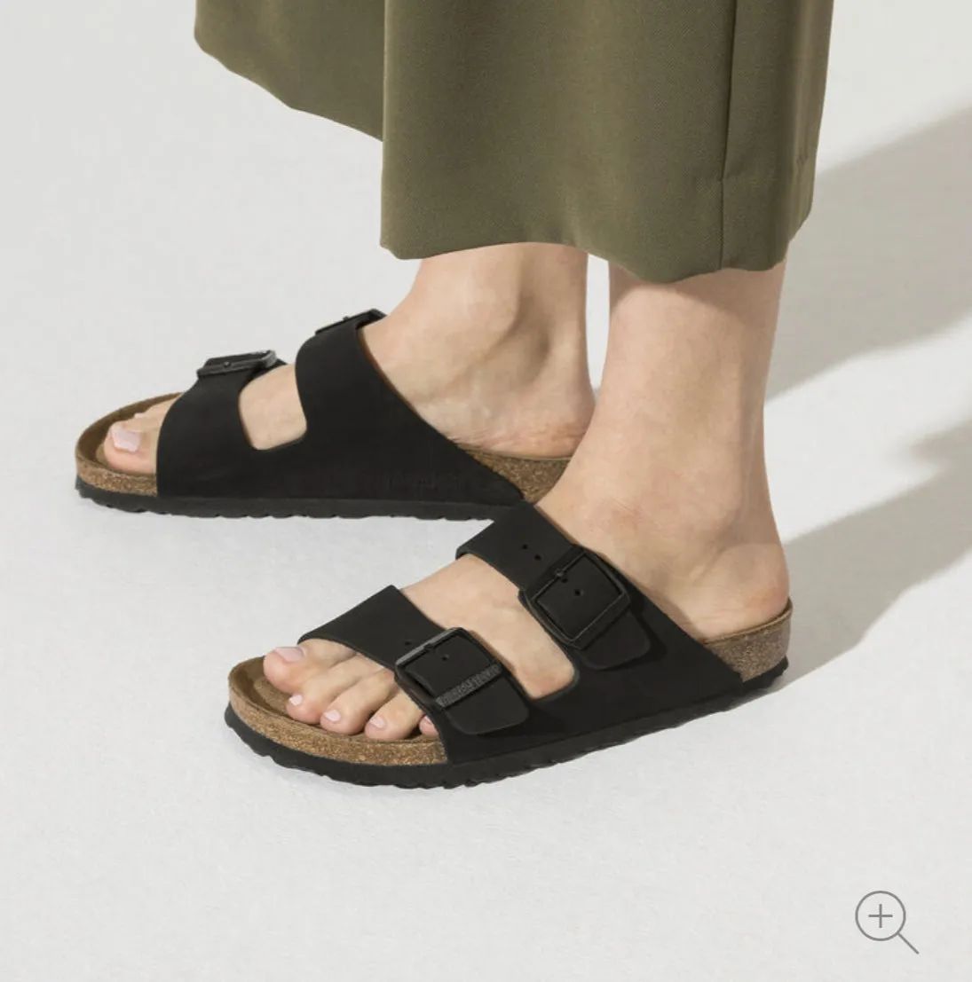 Birkenstock Arizona Black Nubuck Leather Soft Footbed Made In Germany
