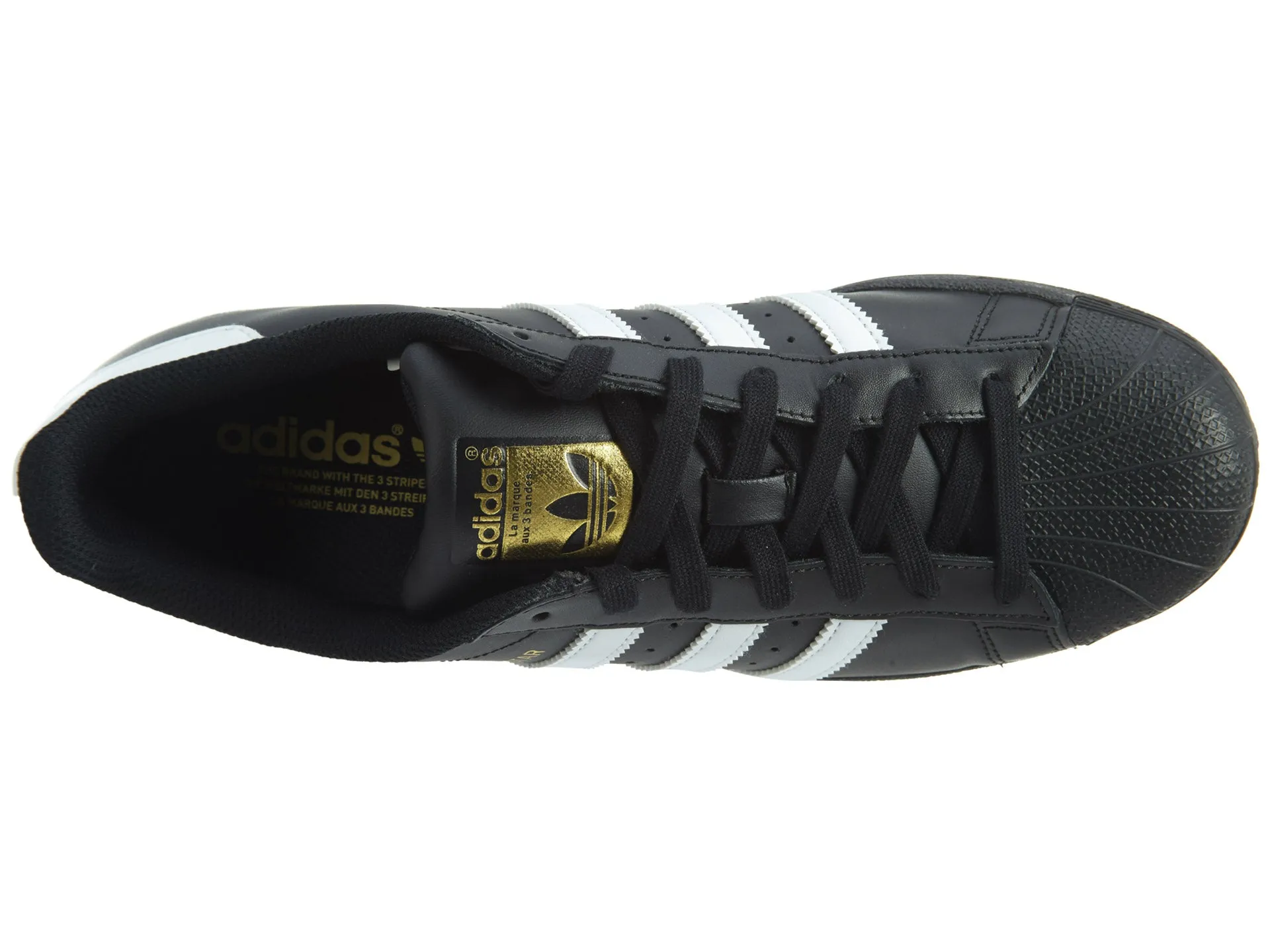 Black/White/Gold Adidas Originals Superstar Mens Style :B27140