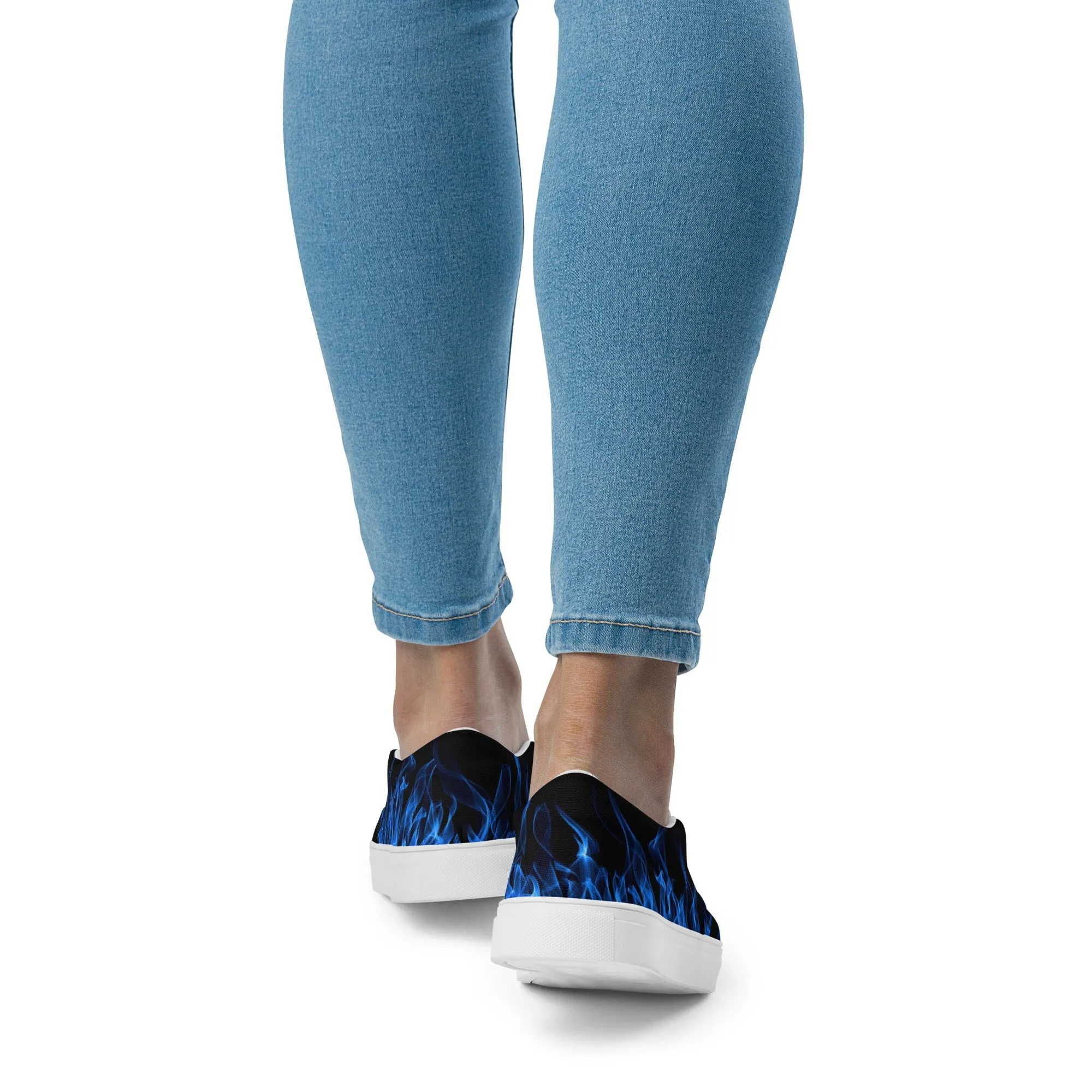 Blue Flame Women’s Slip-on Canvas Shoes