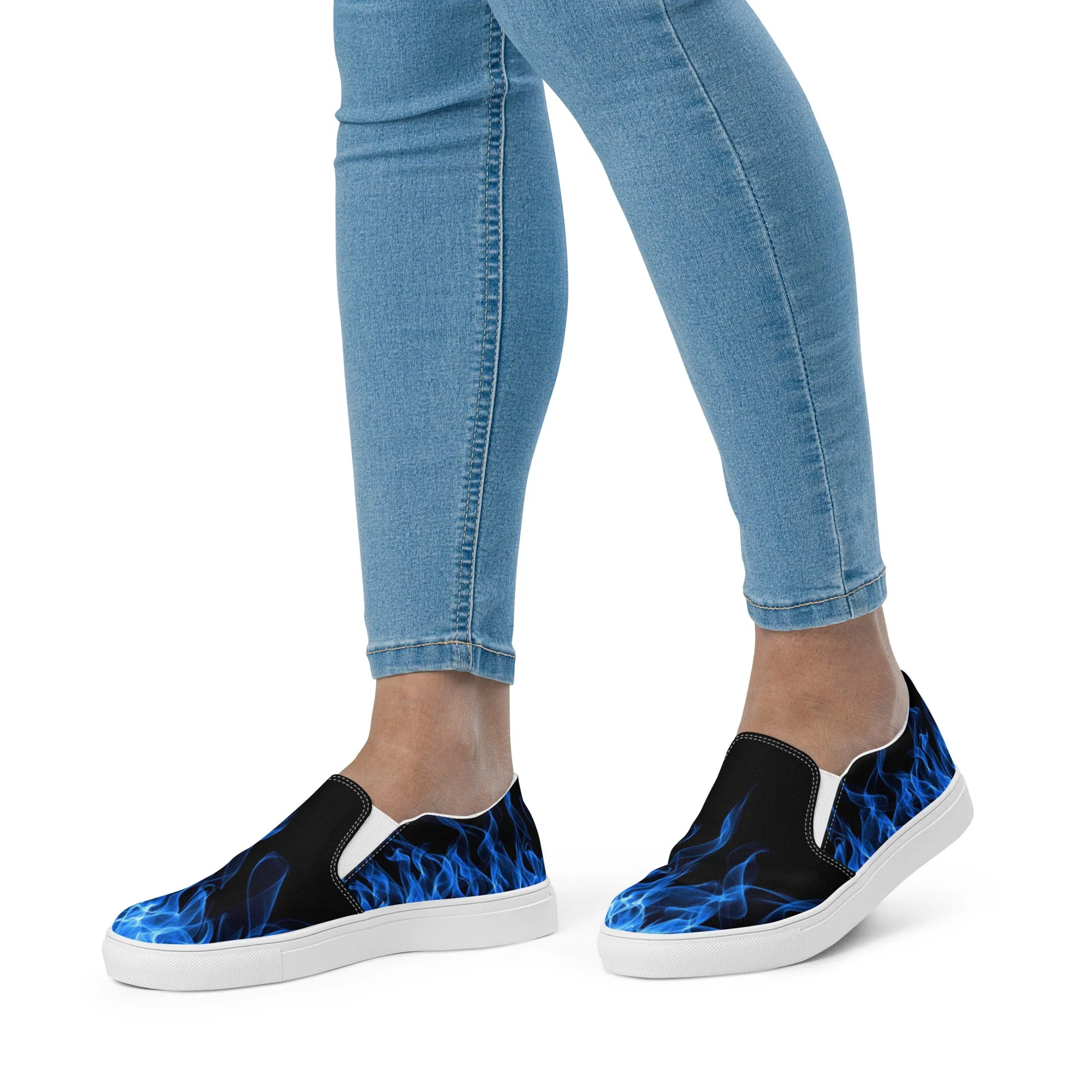 Blue Flame Women’s Slip-on Canvas Shoes
