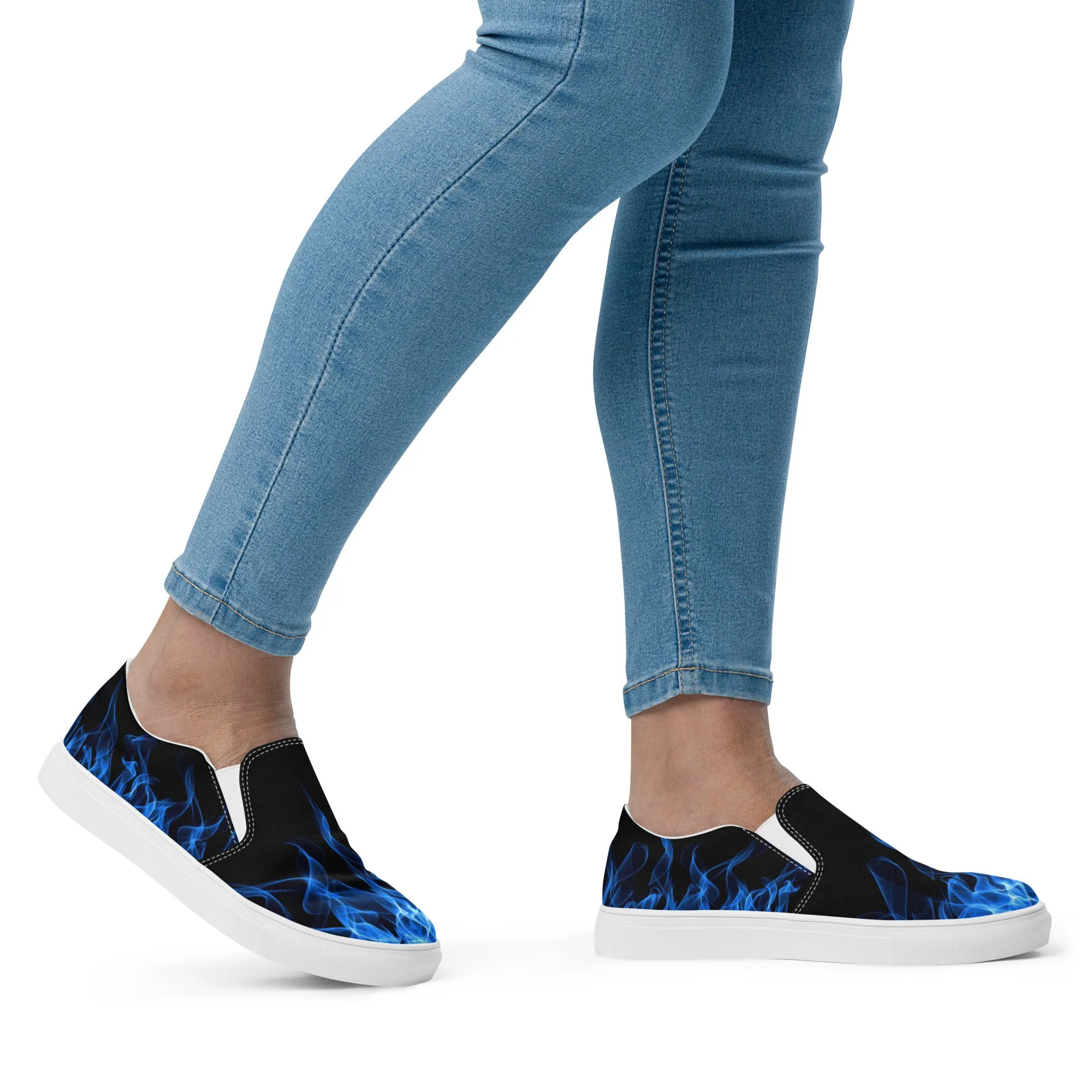 Blue Flame Women’s Slip-on Canvas Shoes