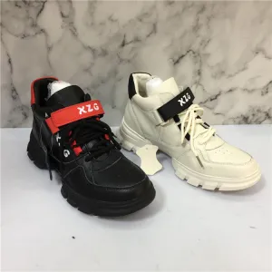 BOOPDO DESIGN HIGH TOP LEATHER TRAINERS