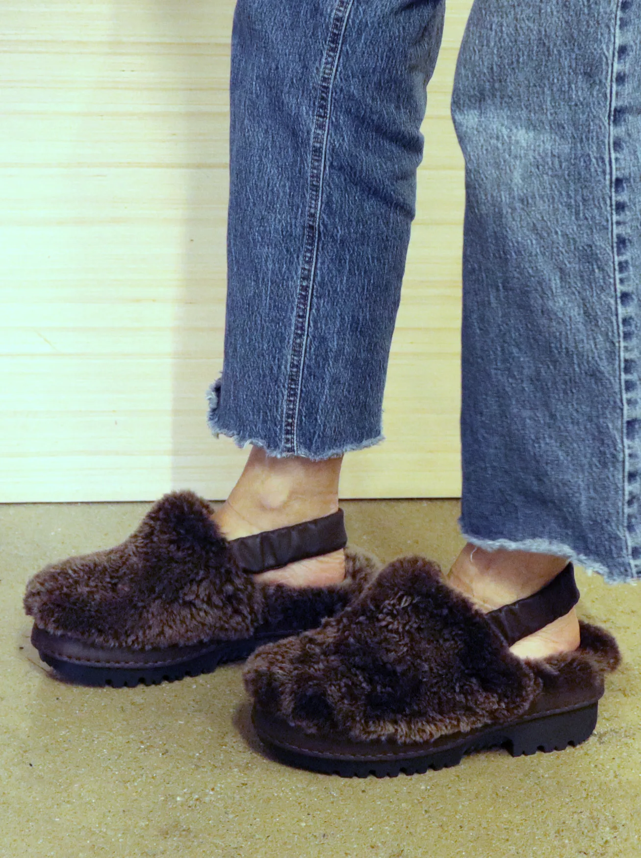 Brown Fur Mules