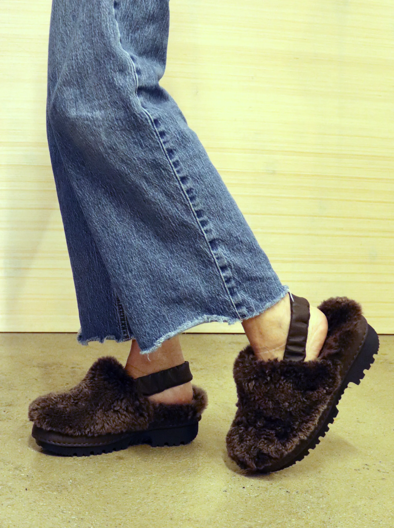 Brown Fur Mules