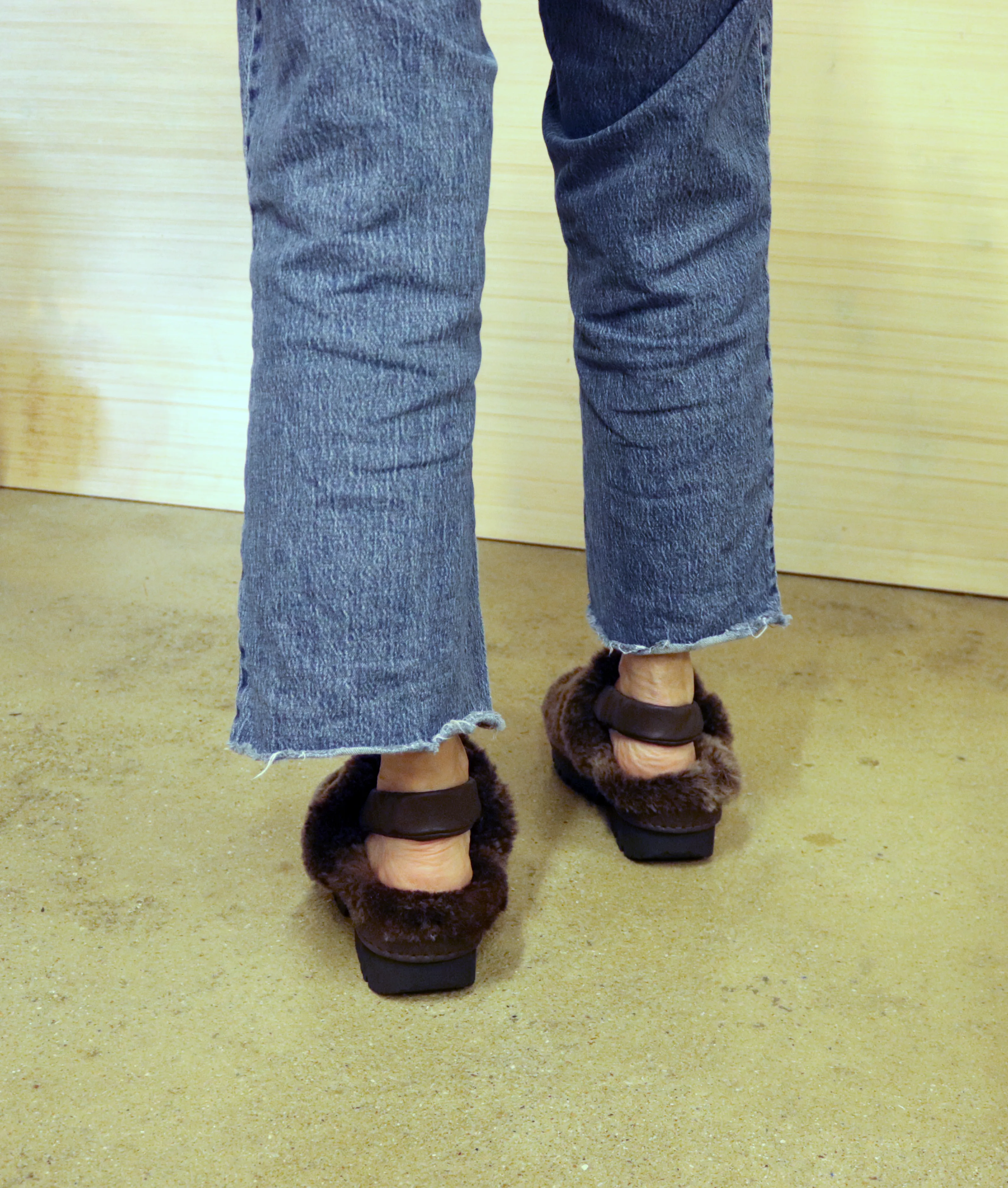 Brown Fur Mules