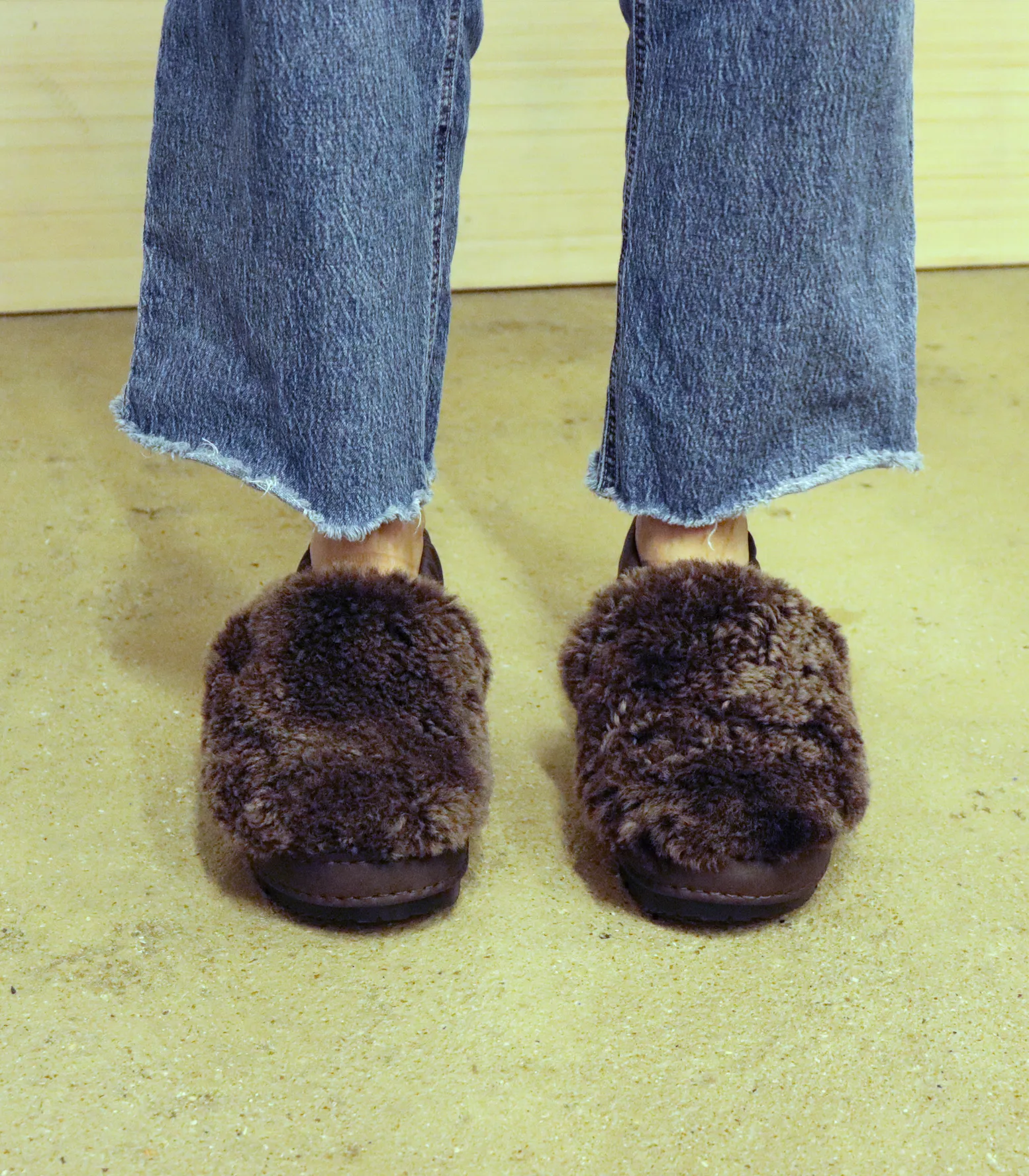 Brown Fur Mules