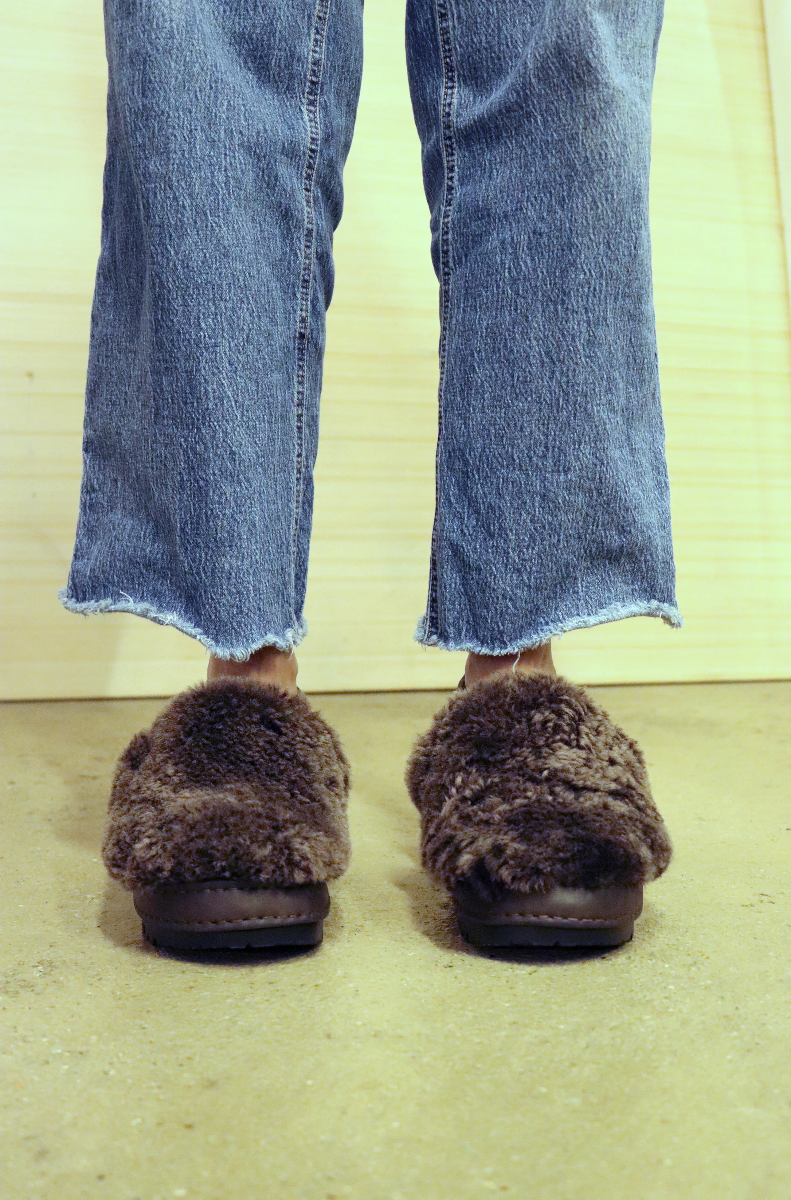 Brown Fur Mules