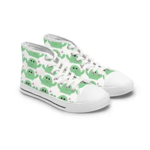 Cactus and Heart Cute Women's High Top Sneakers