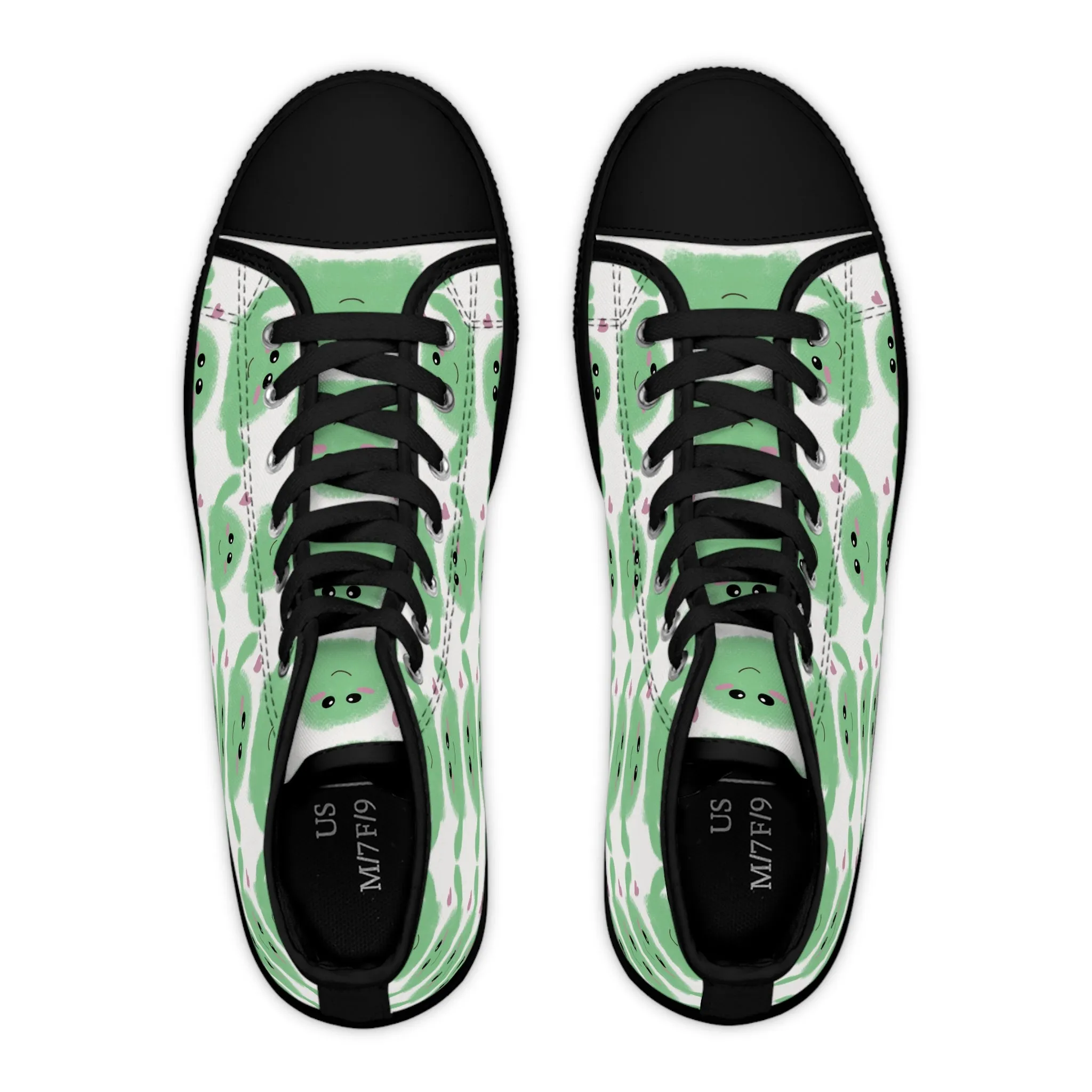 Cactus and Heart Cute Women's High Top Sneakers