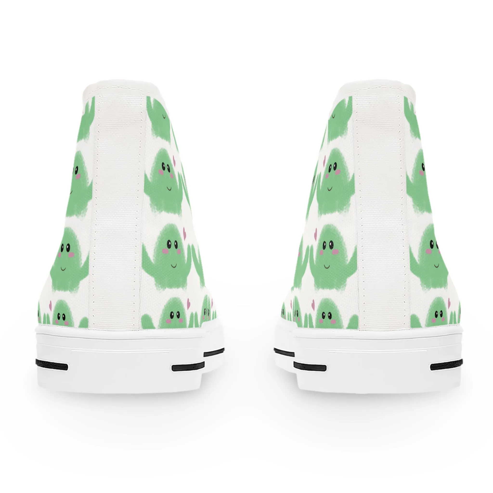 Cactus and Heart Cute Women's High Top Sneakers