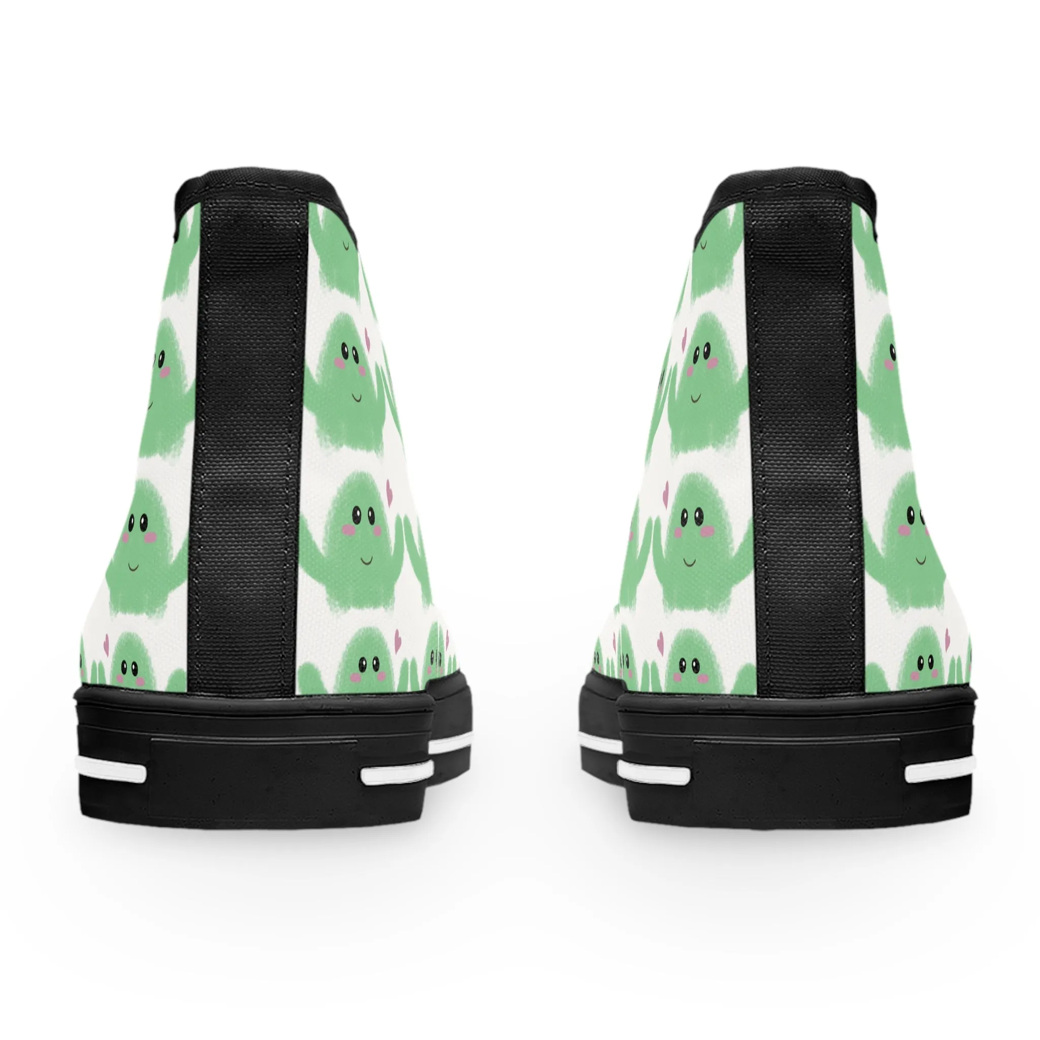 Cactus and Heart Cute Women's High Top Sneakers