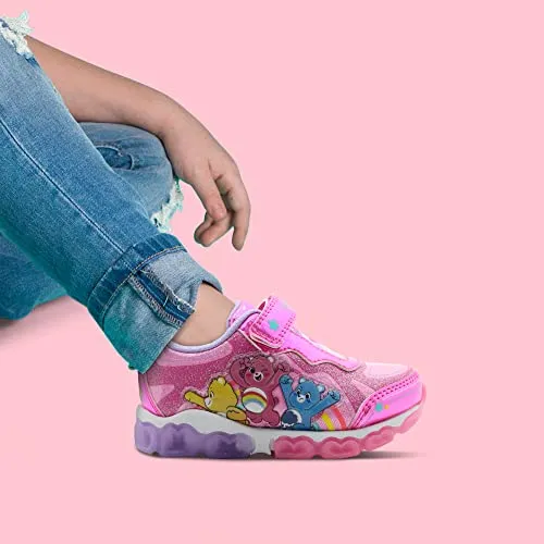 Care Bears Purple/Pink Girl's Lighted Athletic Sneaker (Toddler/Little Kid)