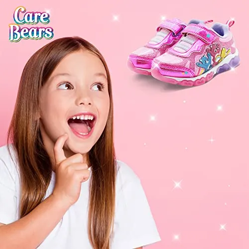 Care Bears Purple/Pink Girl's Lighted Athletic Sneaker (Toddler/Little Kid)