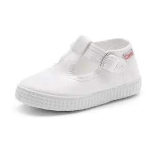 Cienta T-Strap Sneaker - White