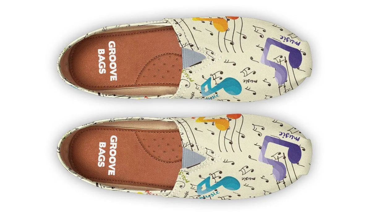 Colorful Music Notes Casual Shoes