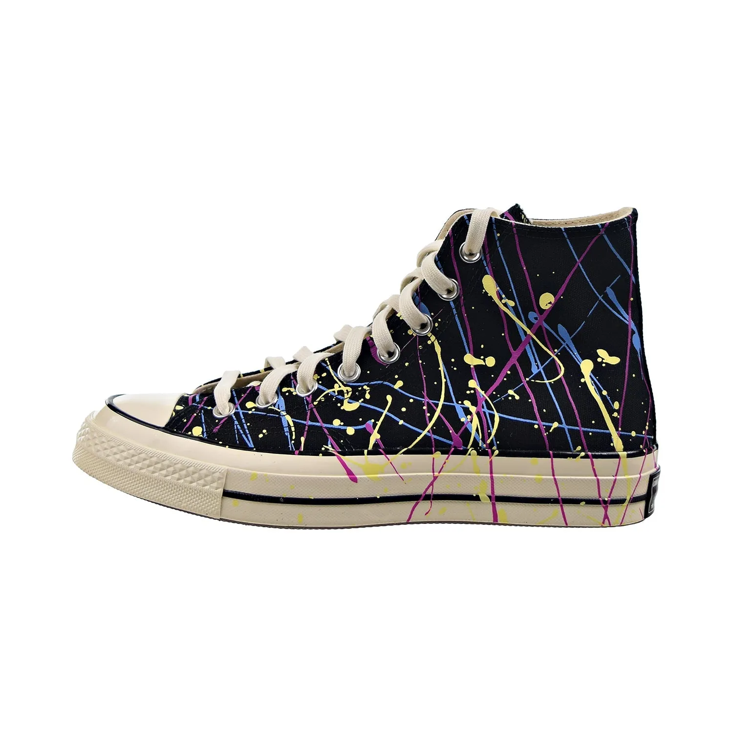 Converse Chuck 70 Hi Paint Splatter Men's Shoes Black-Hyper Magenta