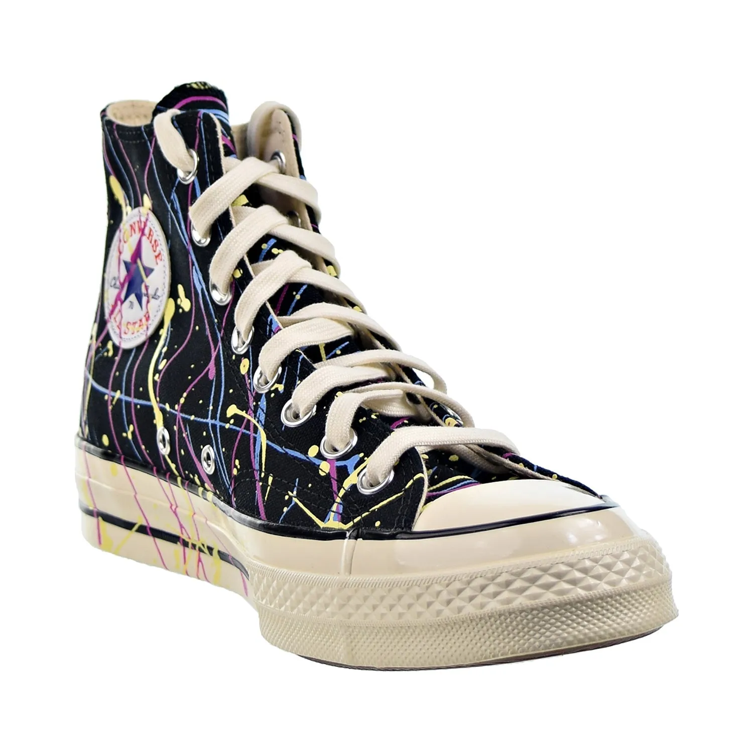 Converse Chuck 70 Hi Paint Splatter Men's Shoes Black-Hyper Magenta