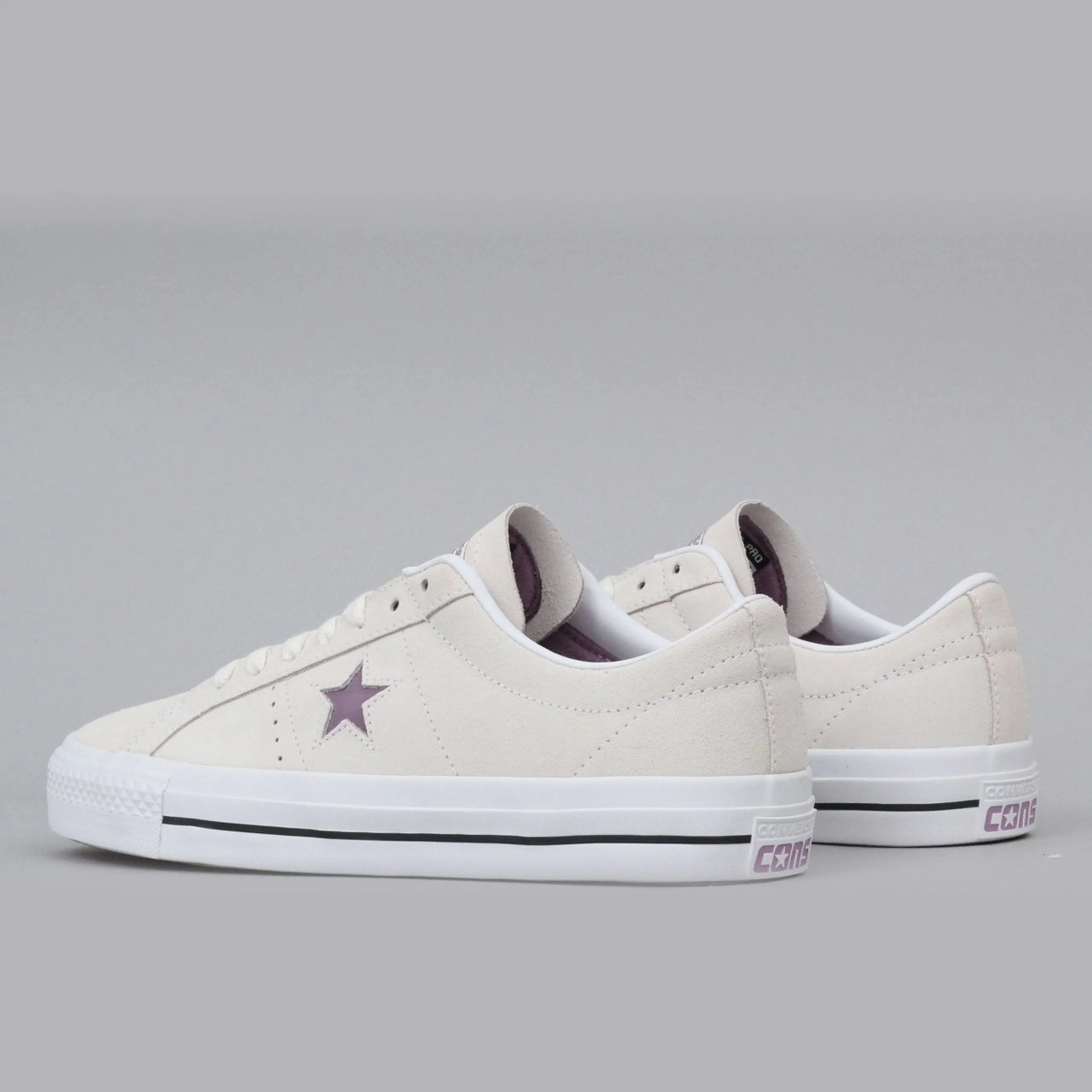 Converse One Star Pro OX Shoes Egret / Violet Dust / White