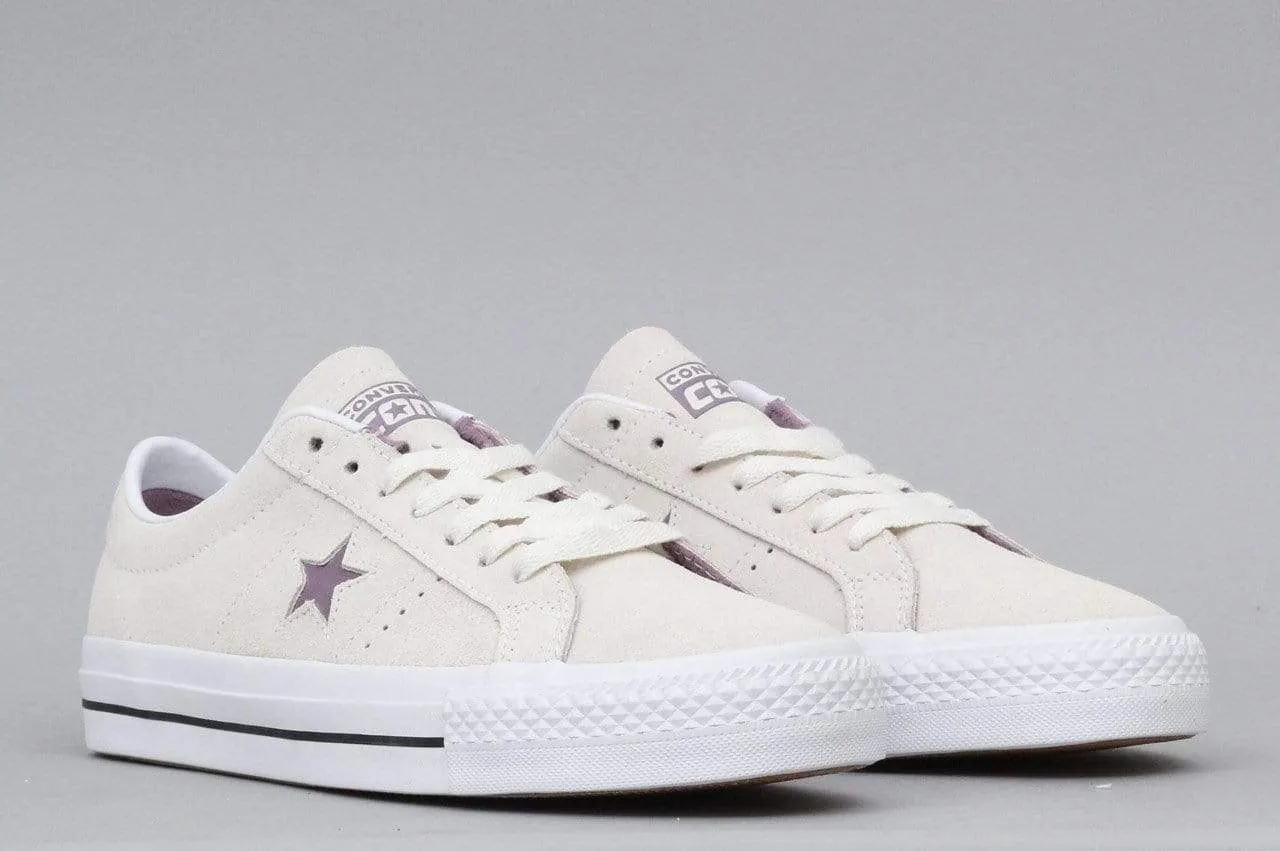 Converse One Star Pro OX Shoes Egret / Violet Dust / White