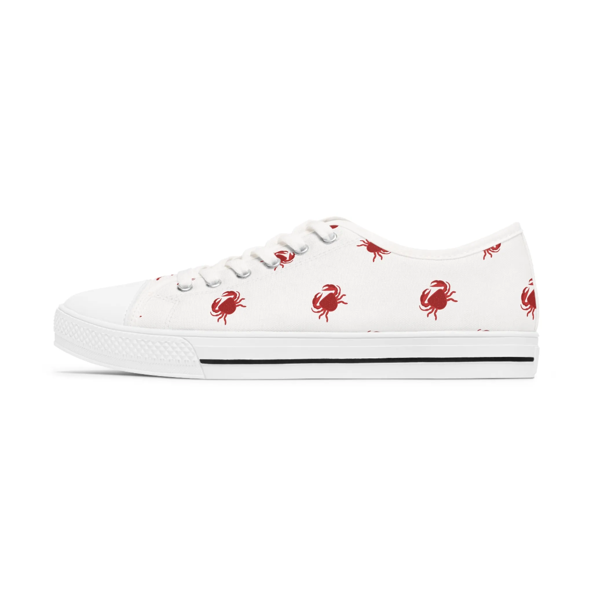 Crab Pattern Women's Low Top Sneakers