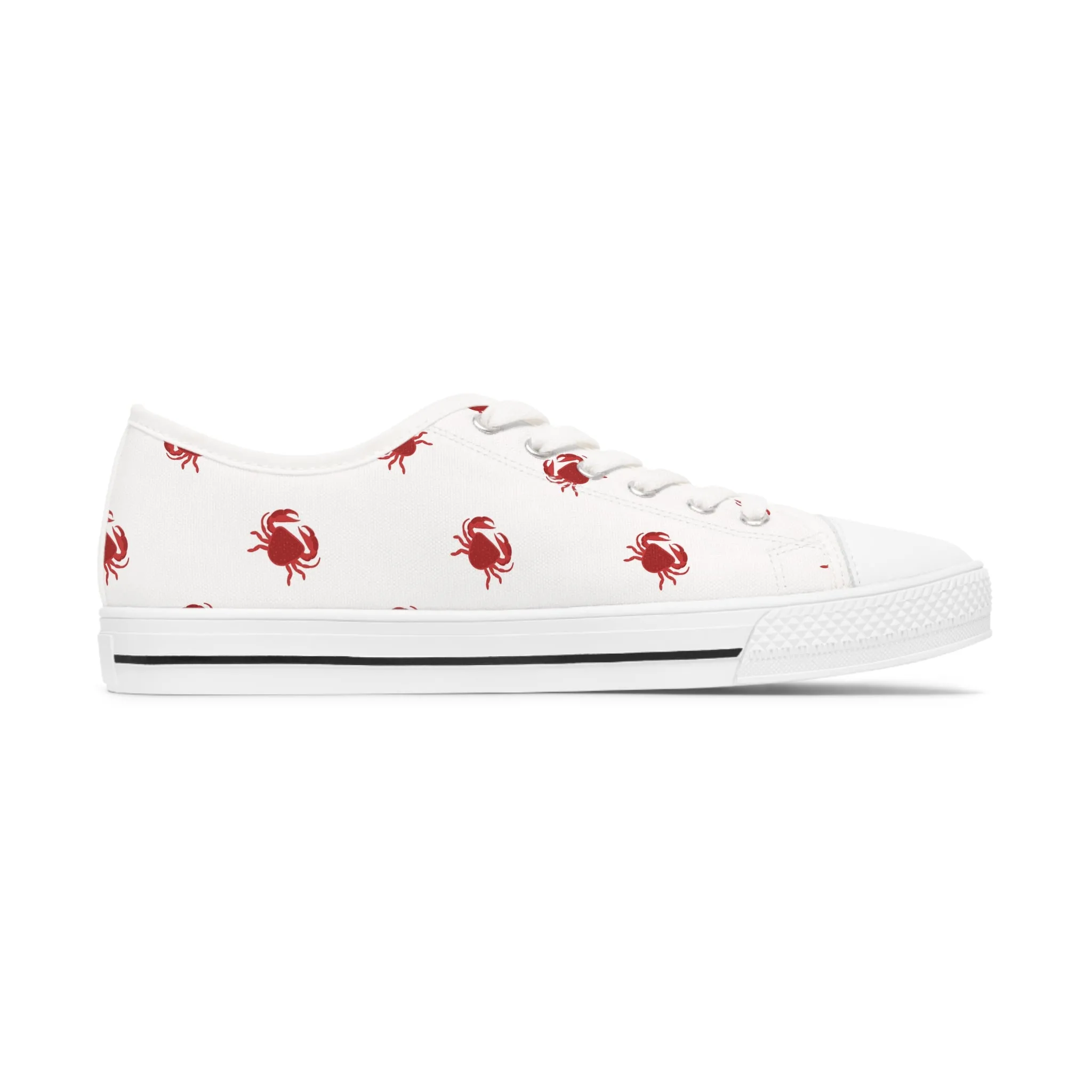 Crab Pattern Women's Low Top Sneakers