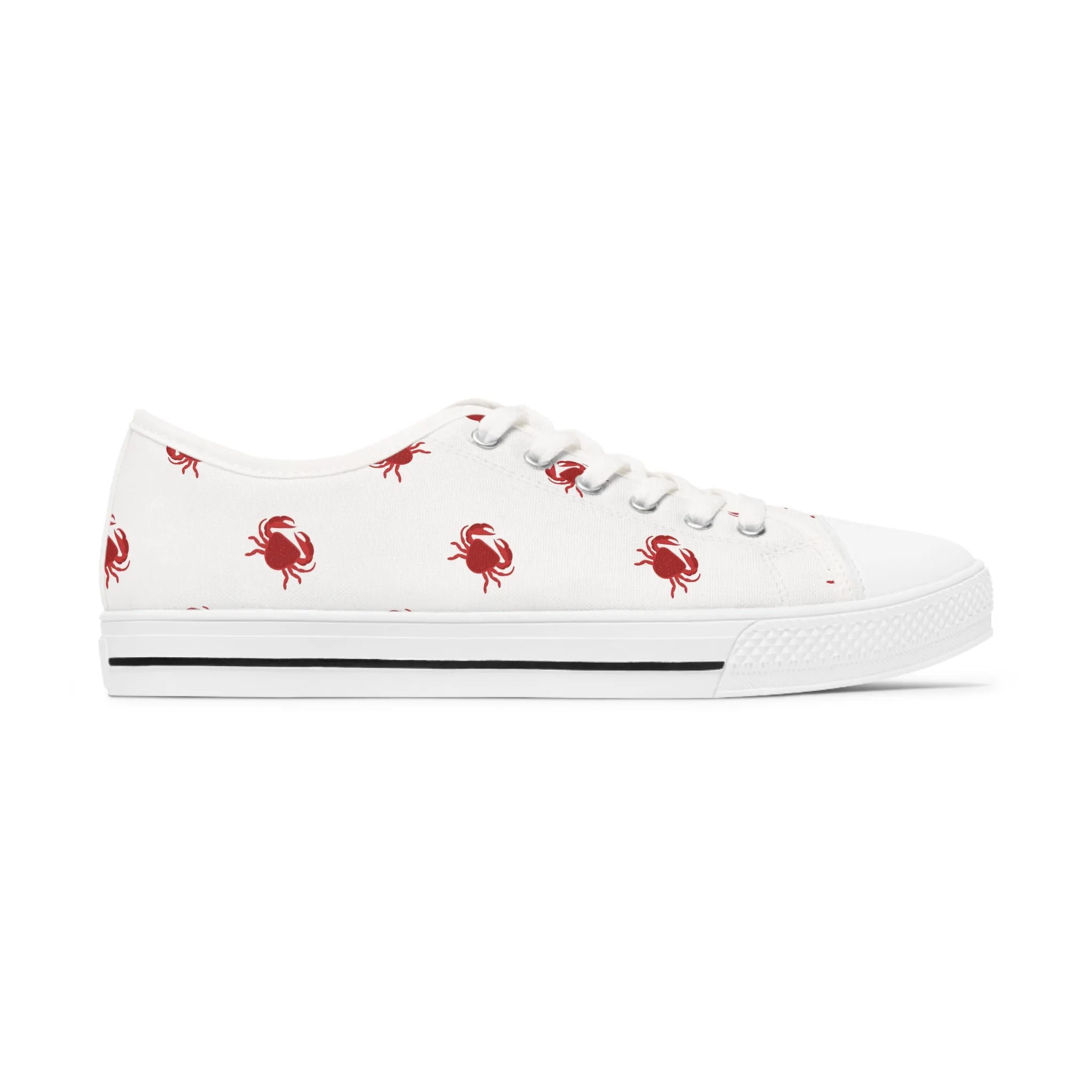 Crab Pattern Women's Low Top Sneakers