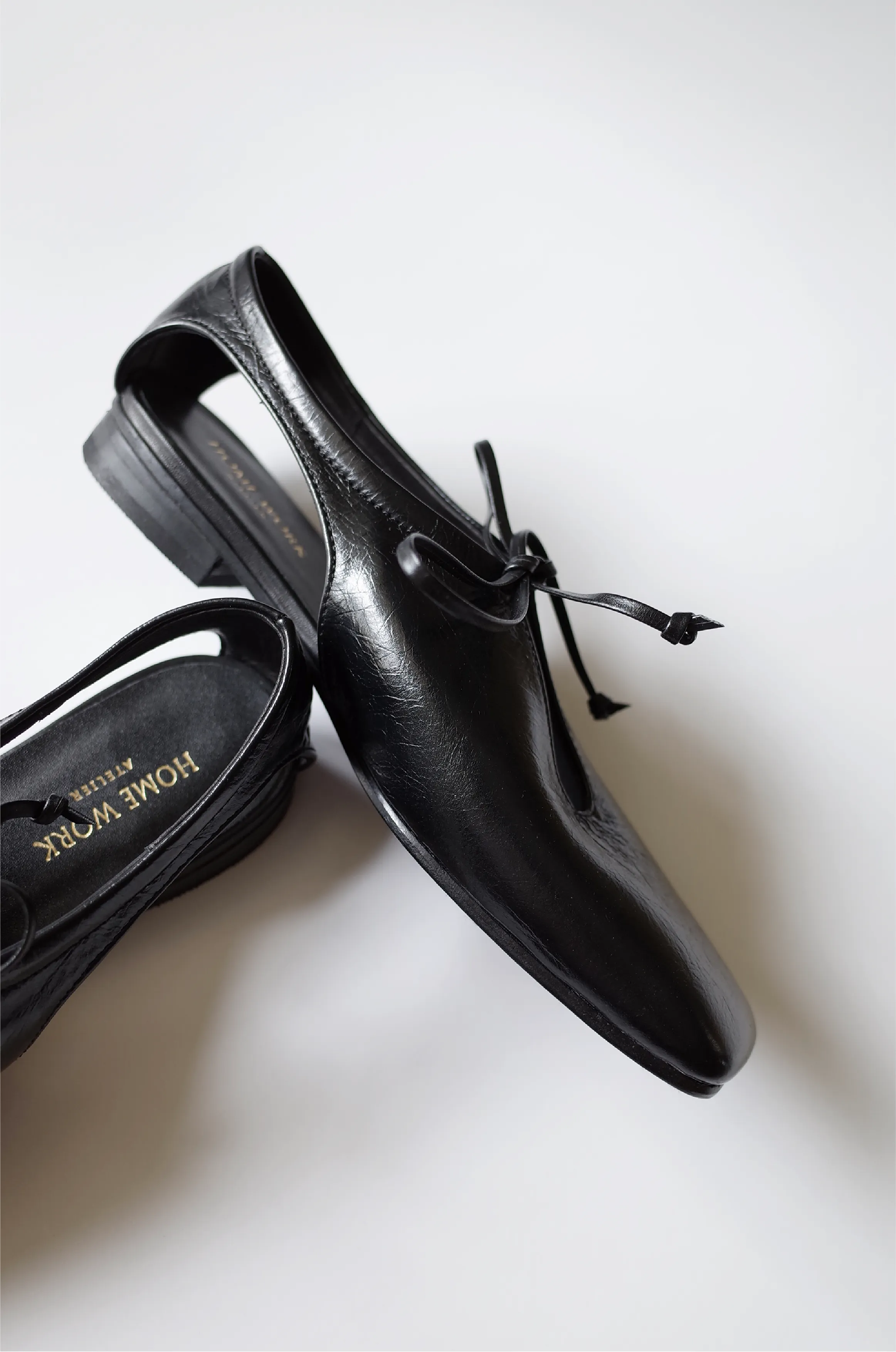 Craftsman Made Leather100% Flat Shoes (Black)