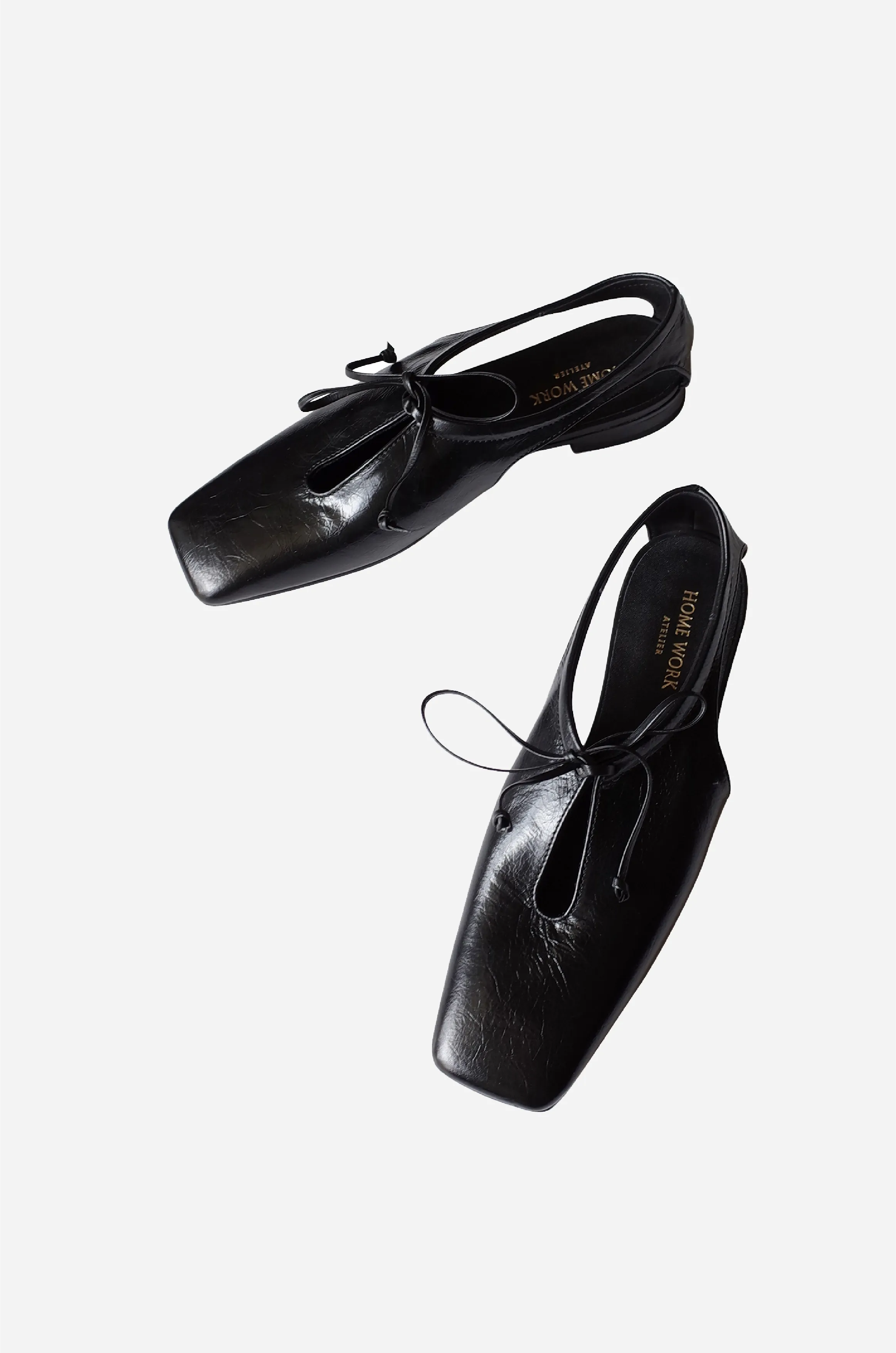 Craftsman Made Leather100% Flat Shoes (Black)