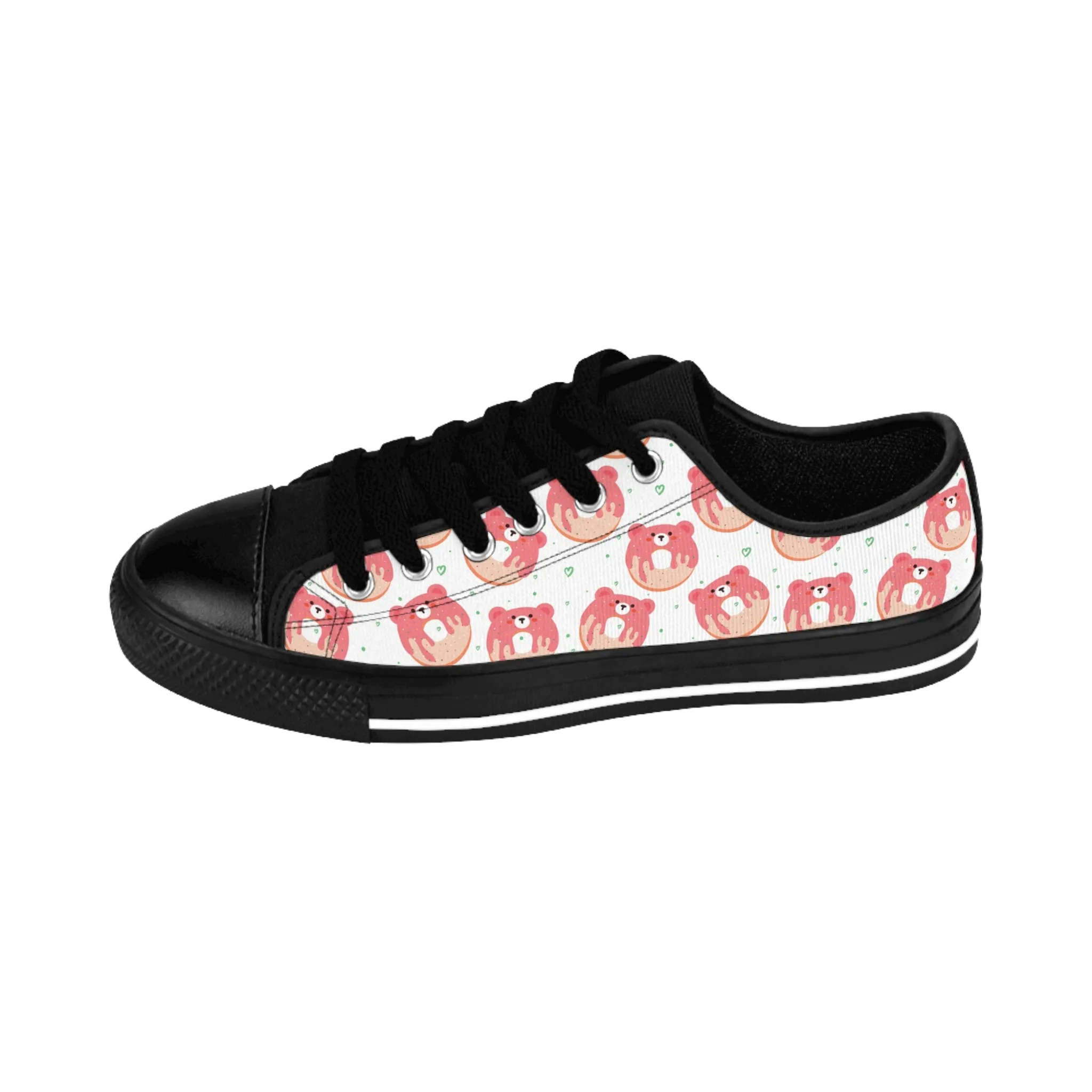Cute Colorful Doughnut Bear Women's Sneakers