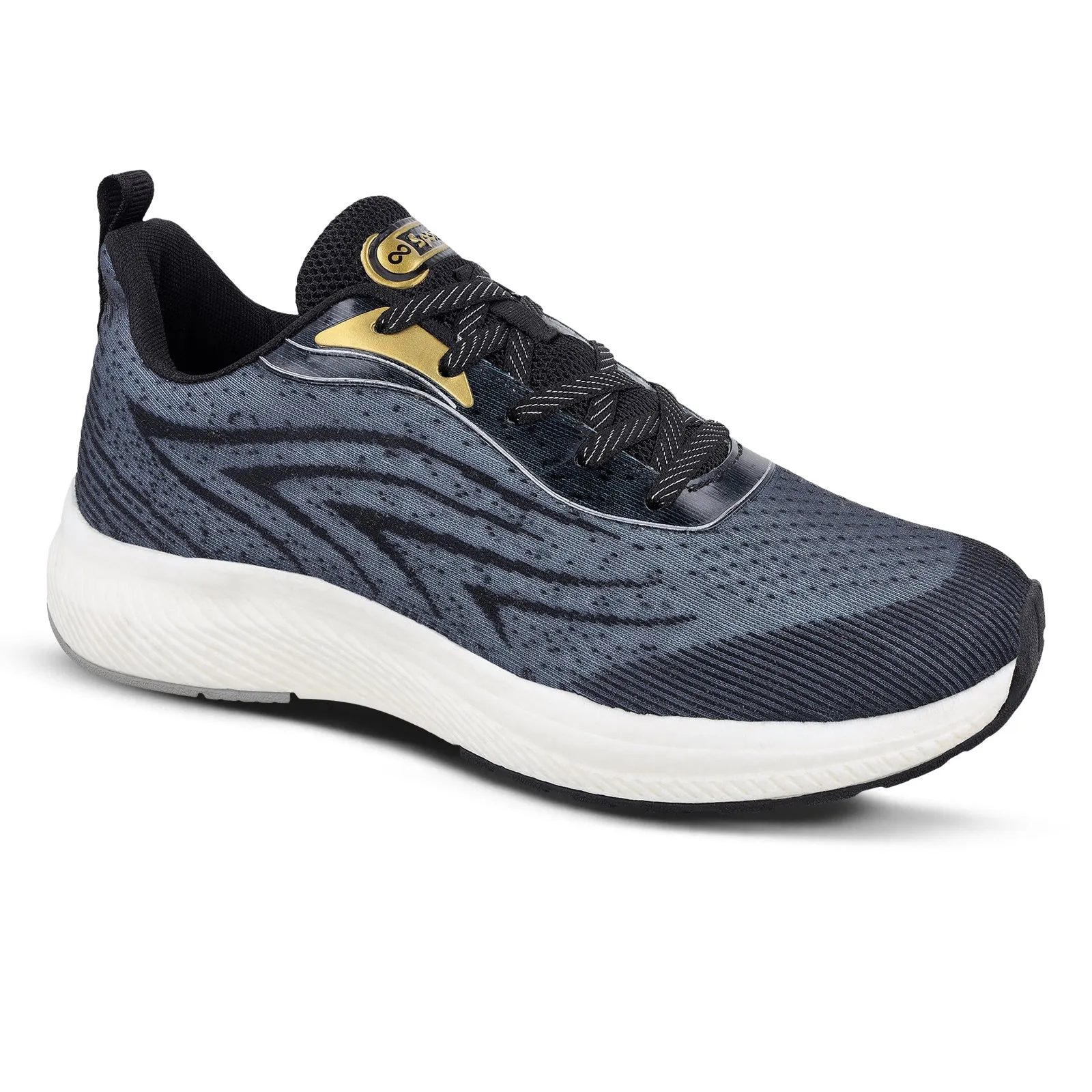 DANZO Men's Lace-up Sports Shoe - WS9147 Black Gold