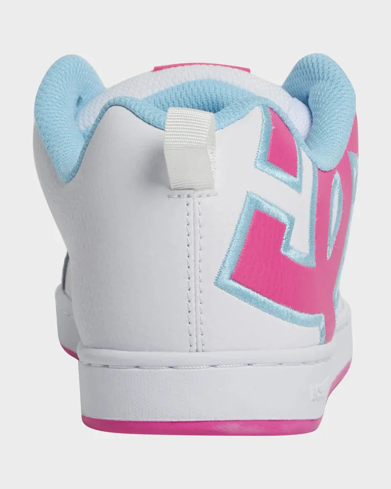 DC Court Graffik - White/Crazy Pink/Blue
