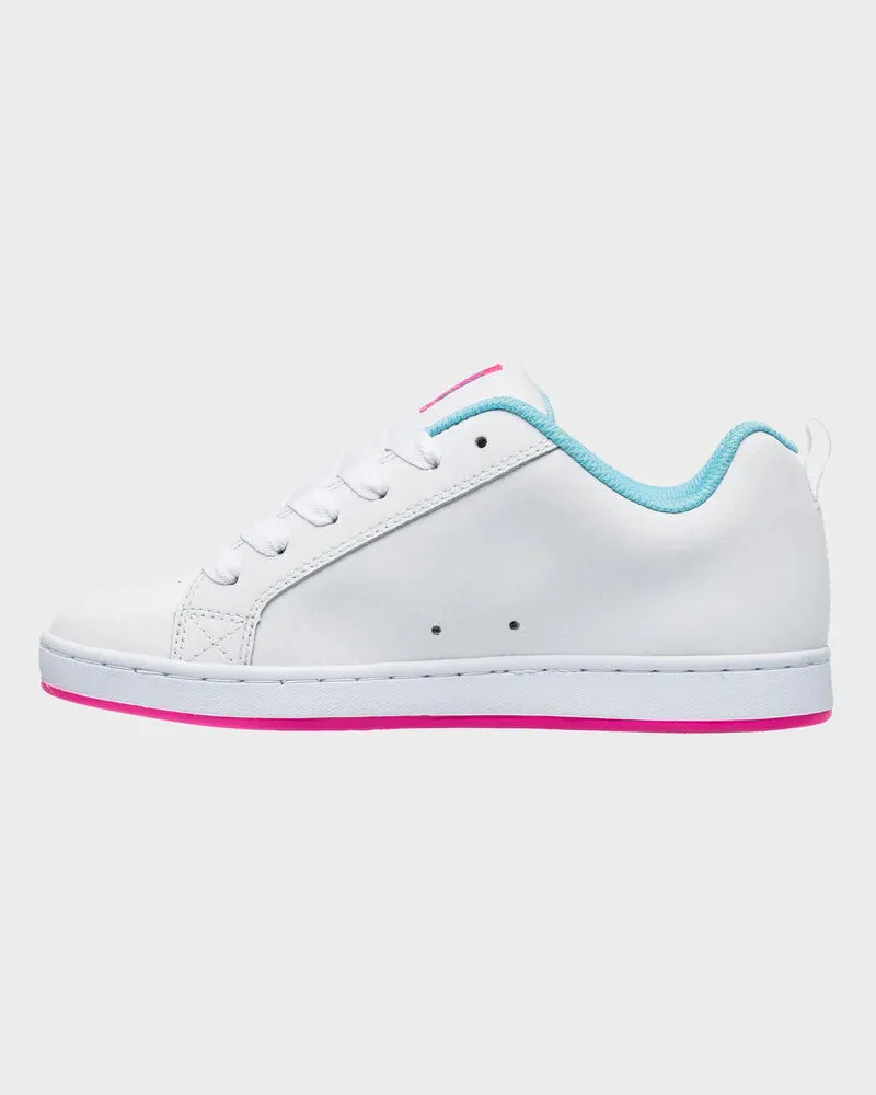 DC Court Graffik - White/Crazy Pink/Blue